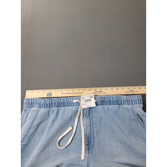 American Eagle Pants Womens XL Short Light Wash Low Rise Ultra Wide Leg Denim - Picture 5 of 14